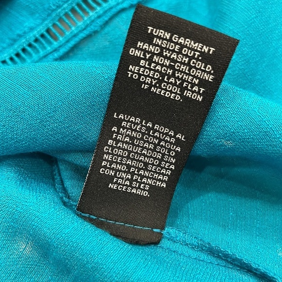 NEW‎ Zac & Rachel | Teal Rayon Button Down Blouse | Women's Teal | Small | NWOT - Picture 8 of 12